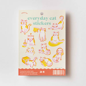 funny illustrated cat behaviours stickers 