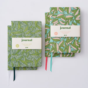 A5 Green botanical journal, PLAIN pages