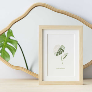 Monstera Albo green foil print by another studio