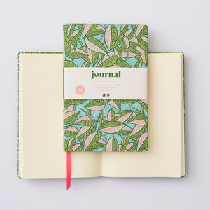 A5 Tropical leaf notebook
