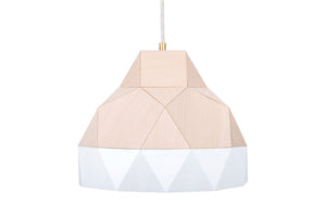 Geometric wood lightshade