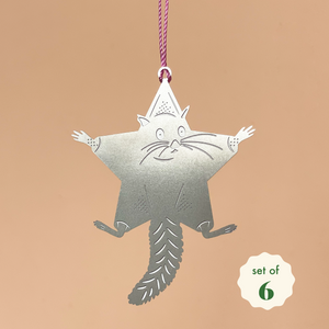 Set of 6 Flying Squirrel Party Animal Decoration