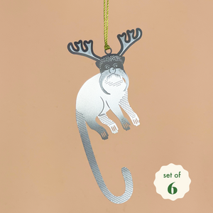 Set of 6 Tamarin Party Animal Decorations