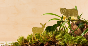 deer and bear brass plant animal decoration for youe houseplants