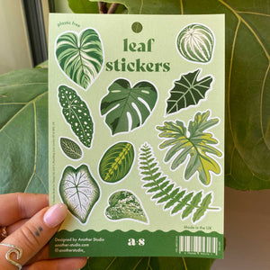 botanical leaf sticker sheets of houseplant 