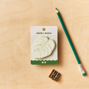 Monstera leaf shape sticky notes