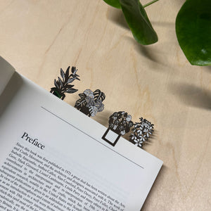 cute house plant bookmarks, steel metal page markers in book