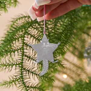 animal christmas decoration flying squirrel star