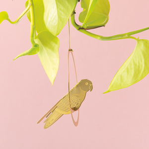 hanging brass bird mobile decoration by another studio